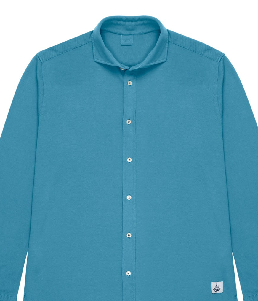 Knits piqué Denim Shirt