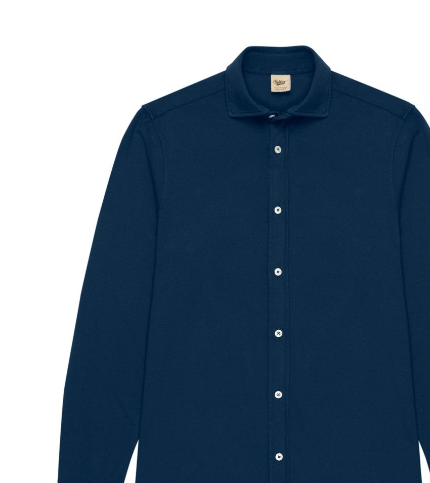 Sake pique Navy Shirt