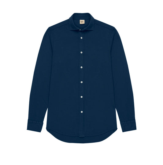 Sake pique Navy Shirt