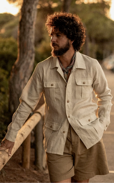 Java Linen Ivory Overshirt