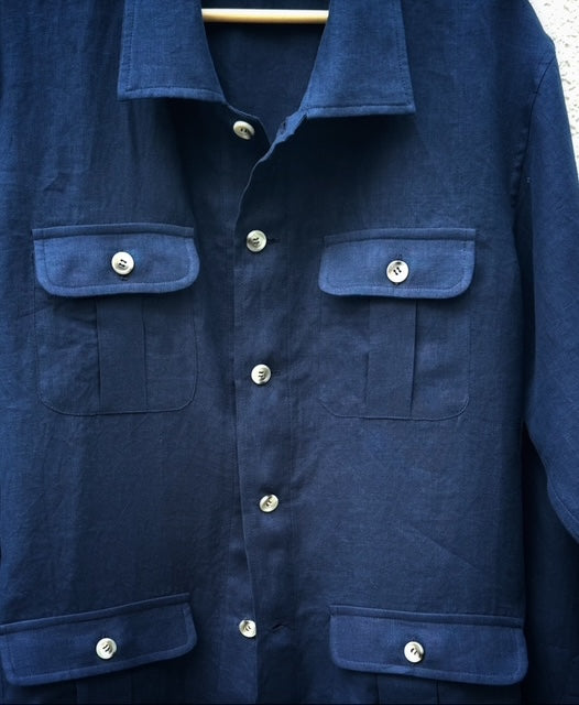 Java Linen Navy Shirt