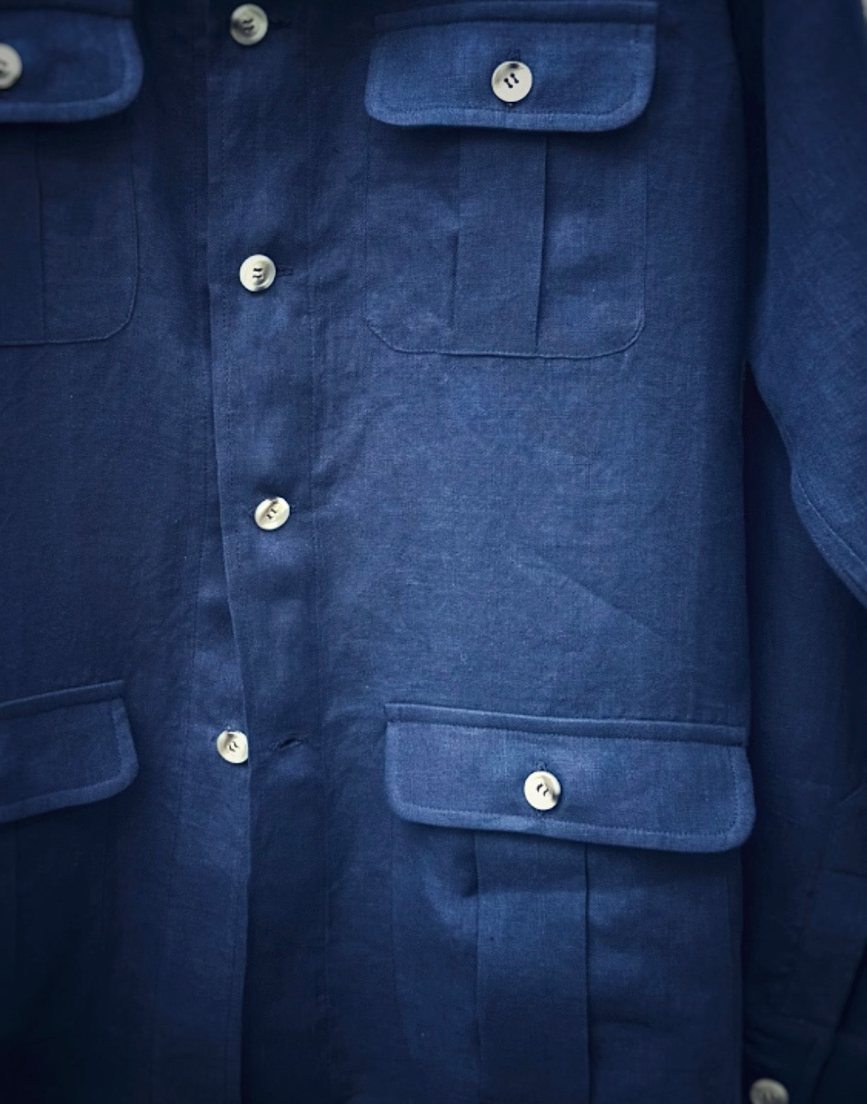 Java Linen Navy Shirt