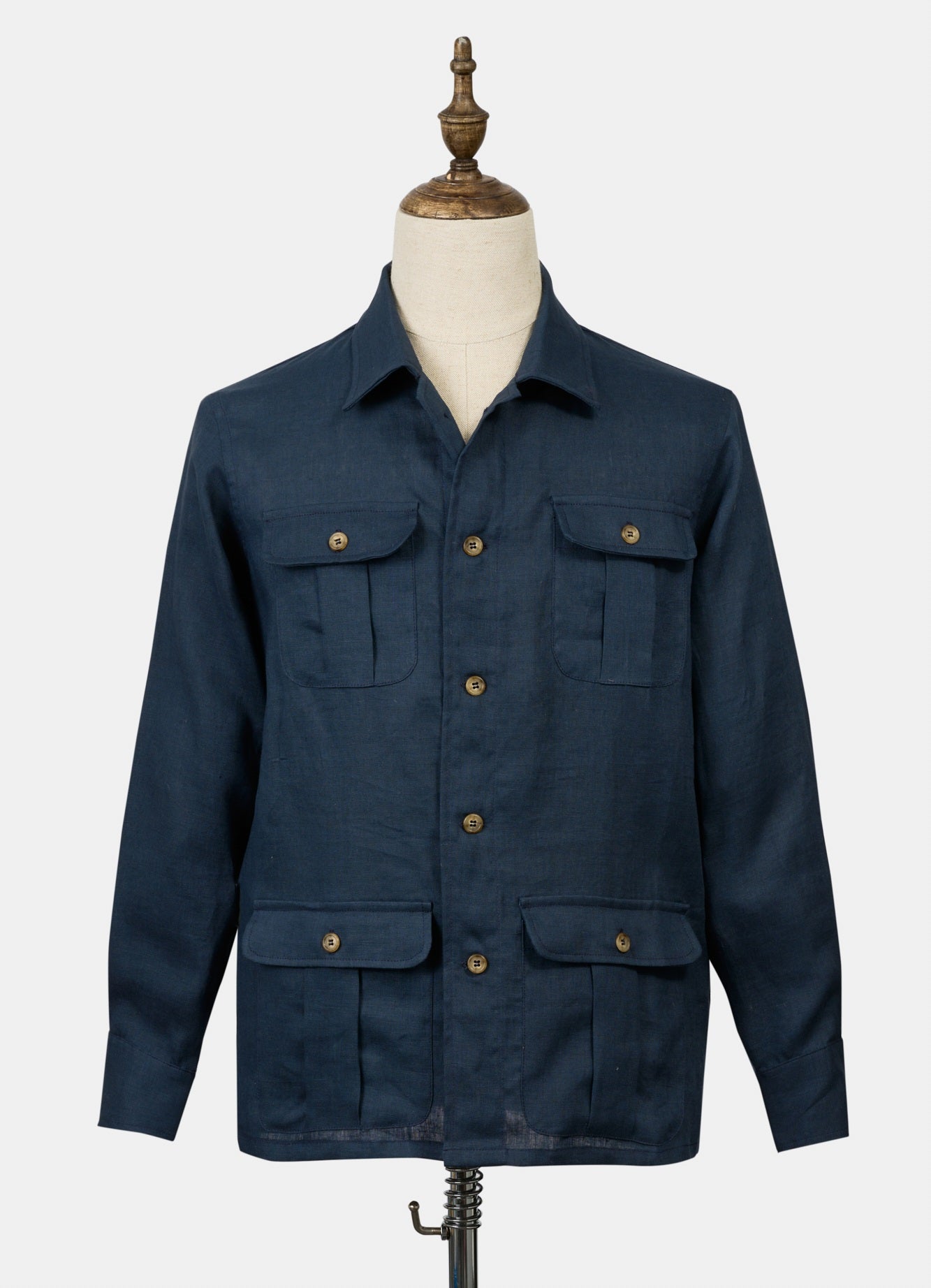 Java Linen Navy Shirt
