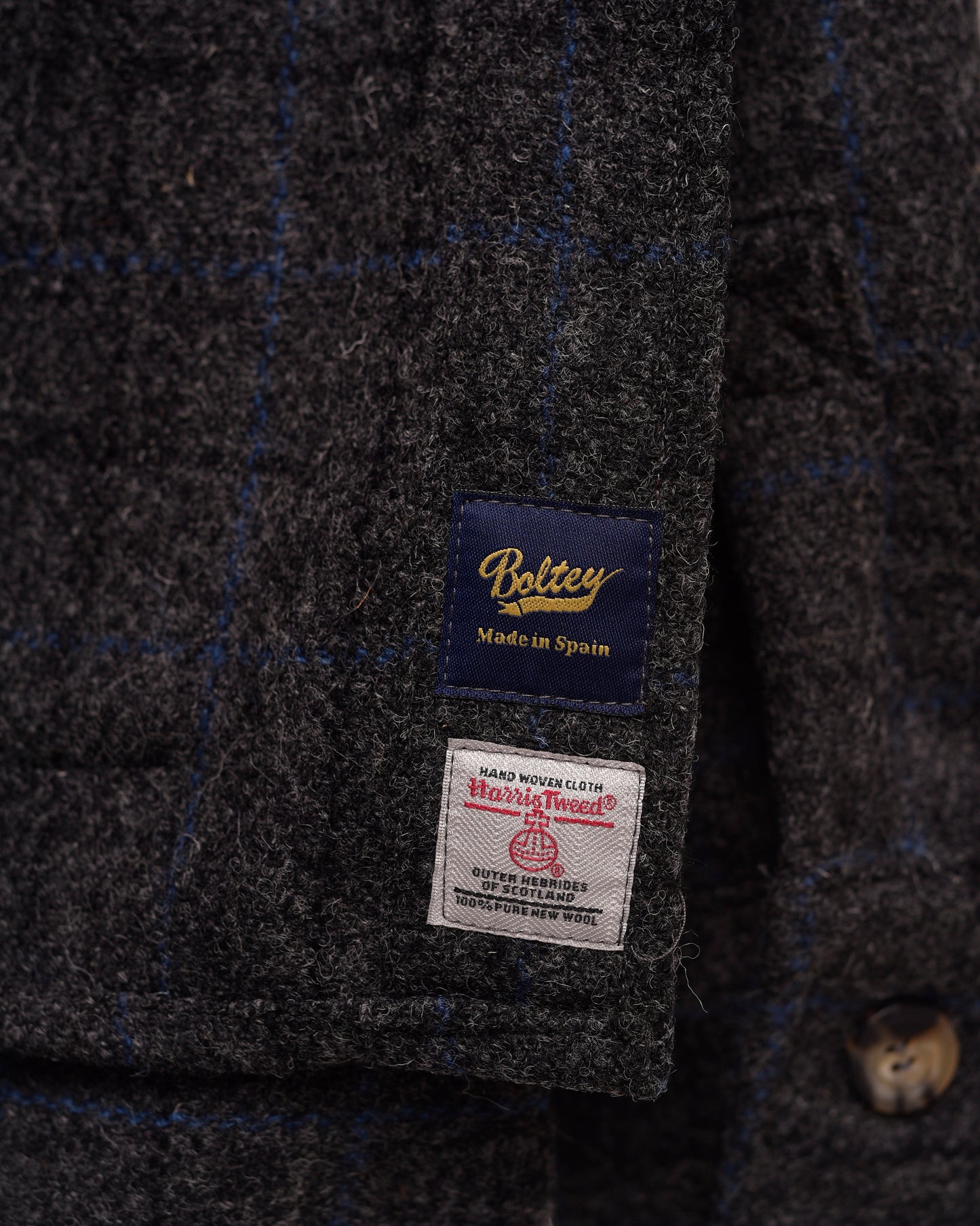 Worker  Harris Tweed Tartan Grey