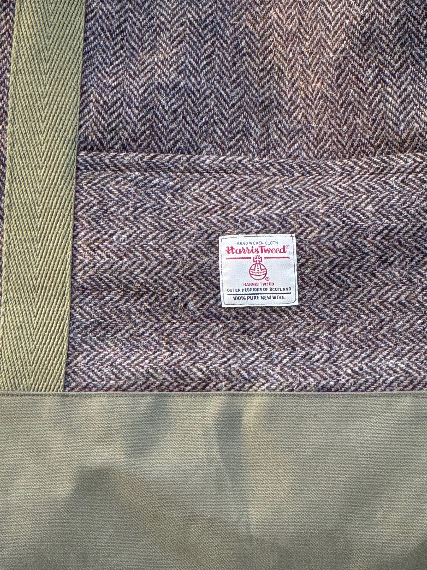 He Ecru Harris Tweed Bag