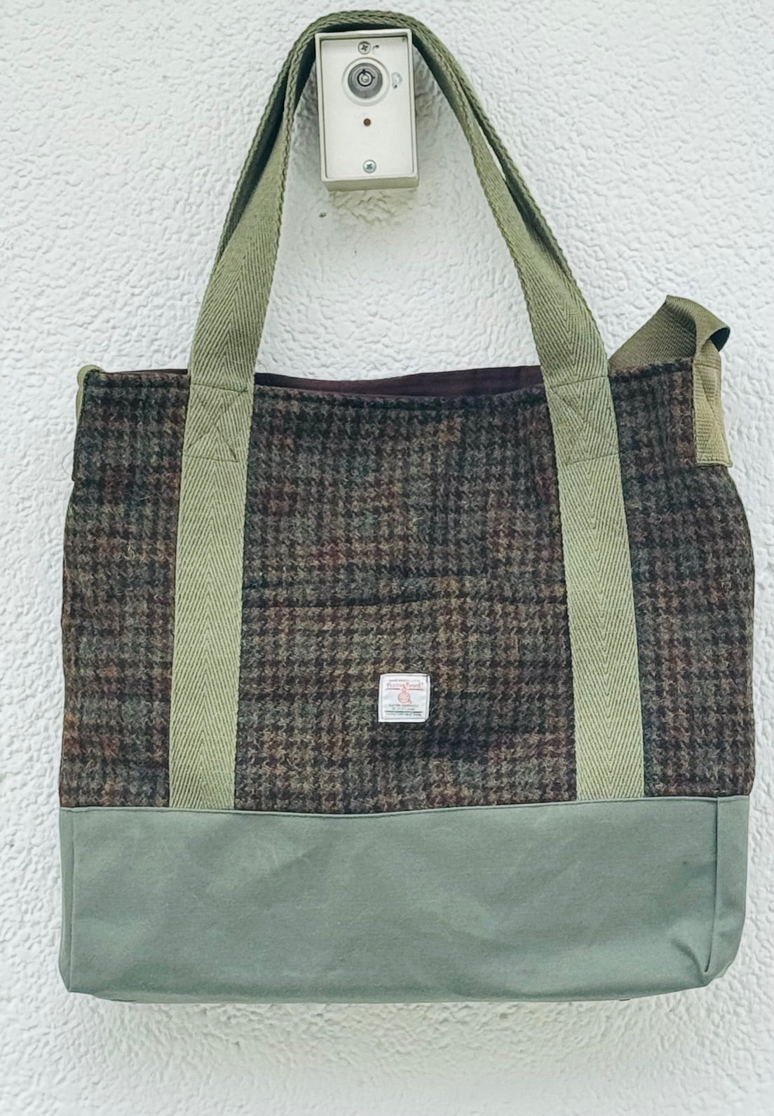 Hos Green Harris Tweed Bag