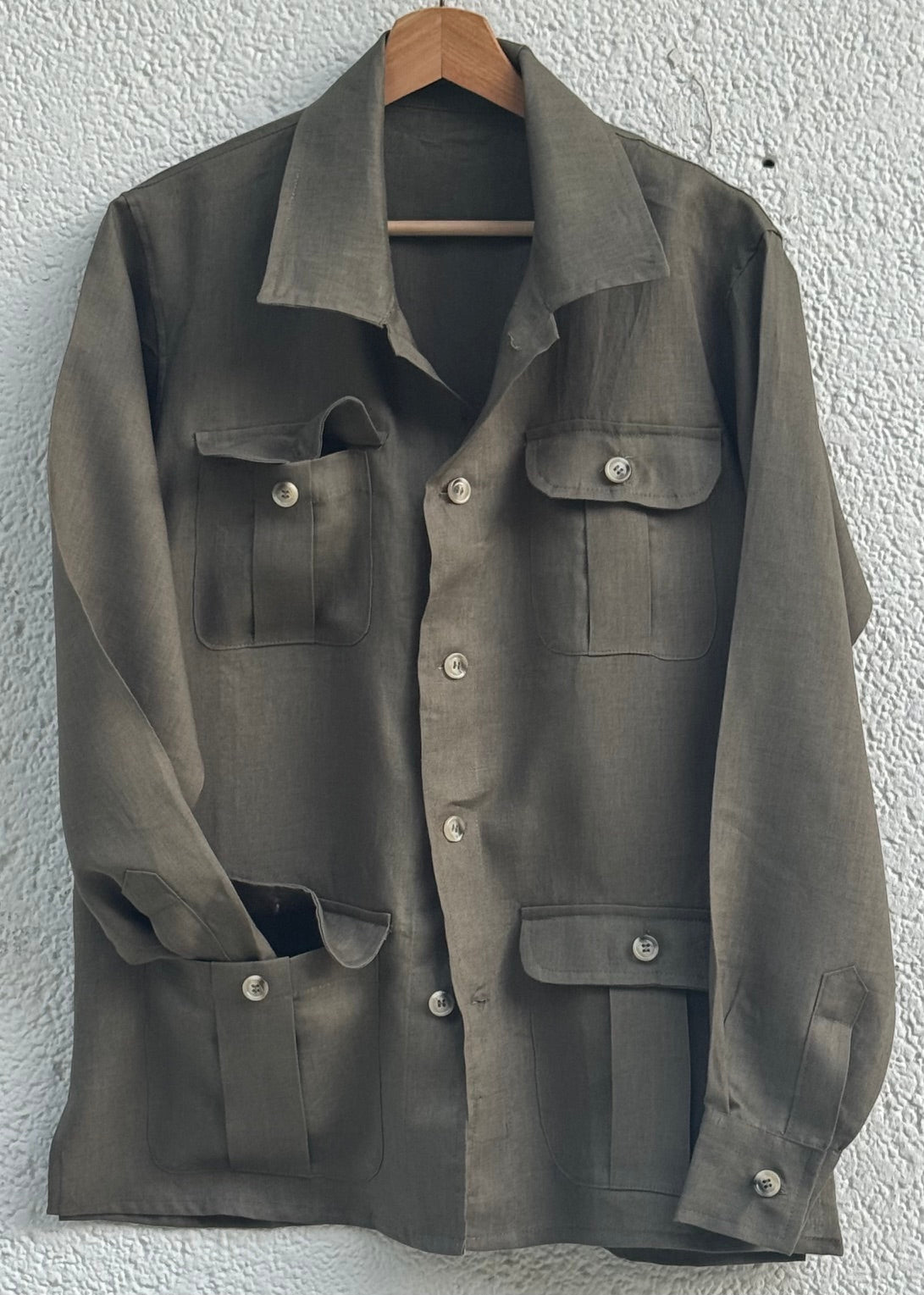 Java Linen Khaki Overshirt