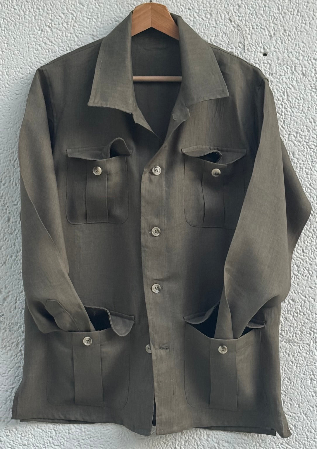 Java Linen Khaki Overshirt