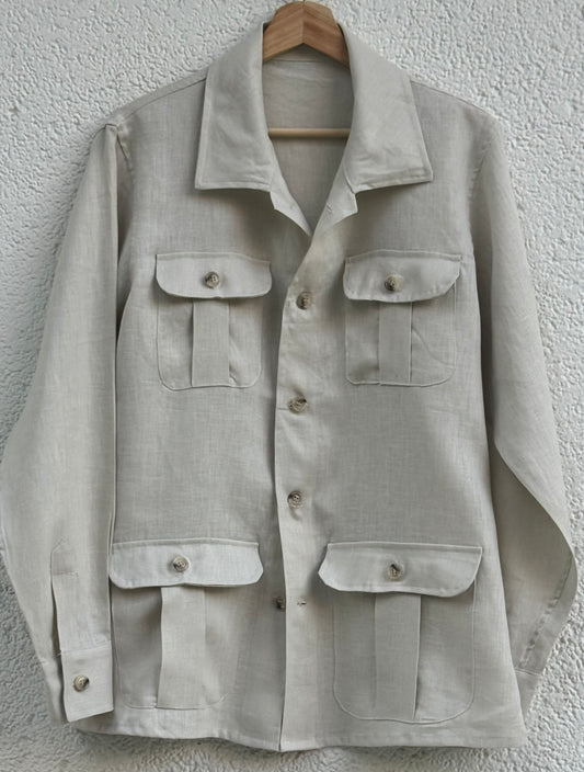 Java Linen Ivory Overshirt