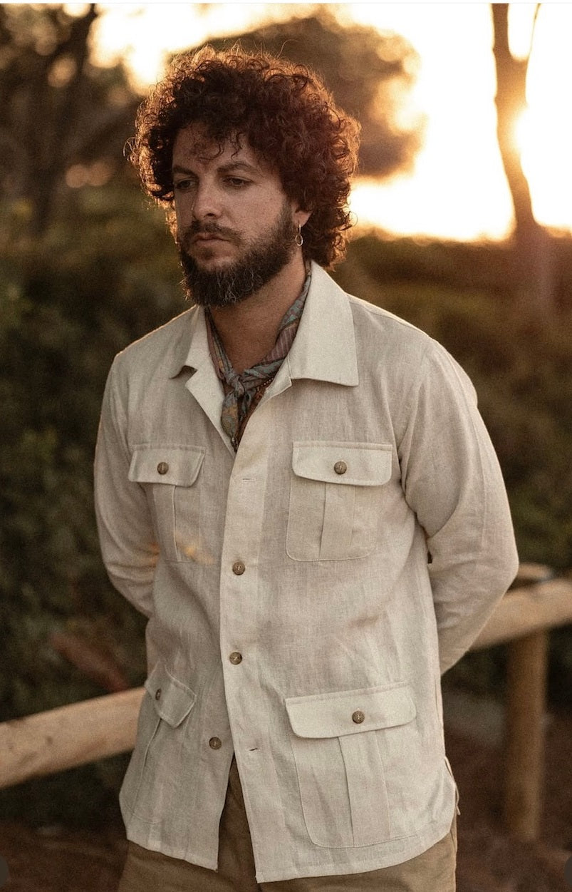 Java Linen Ivory Overshirt