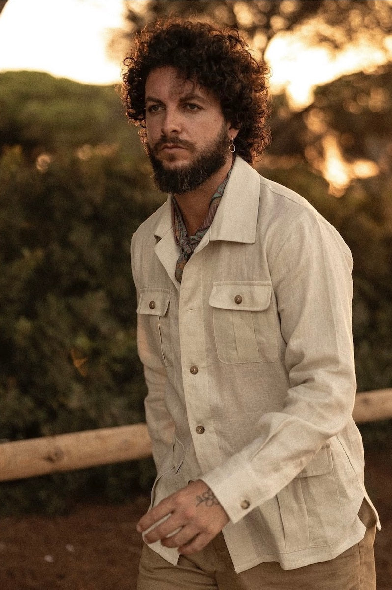 Java Linen Ivory Overshirt