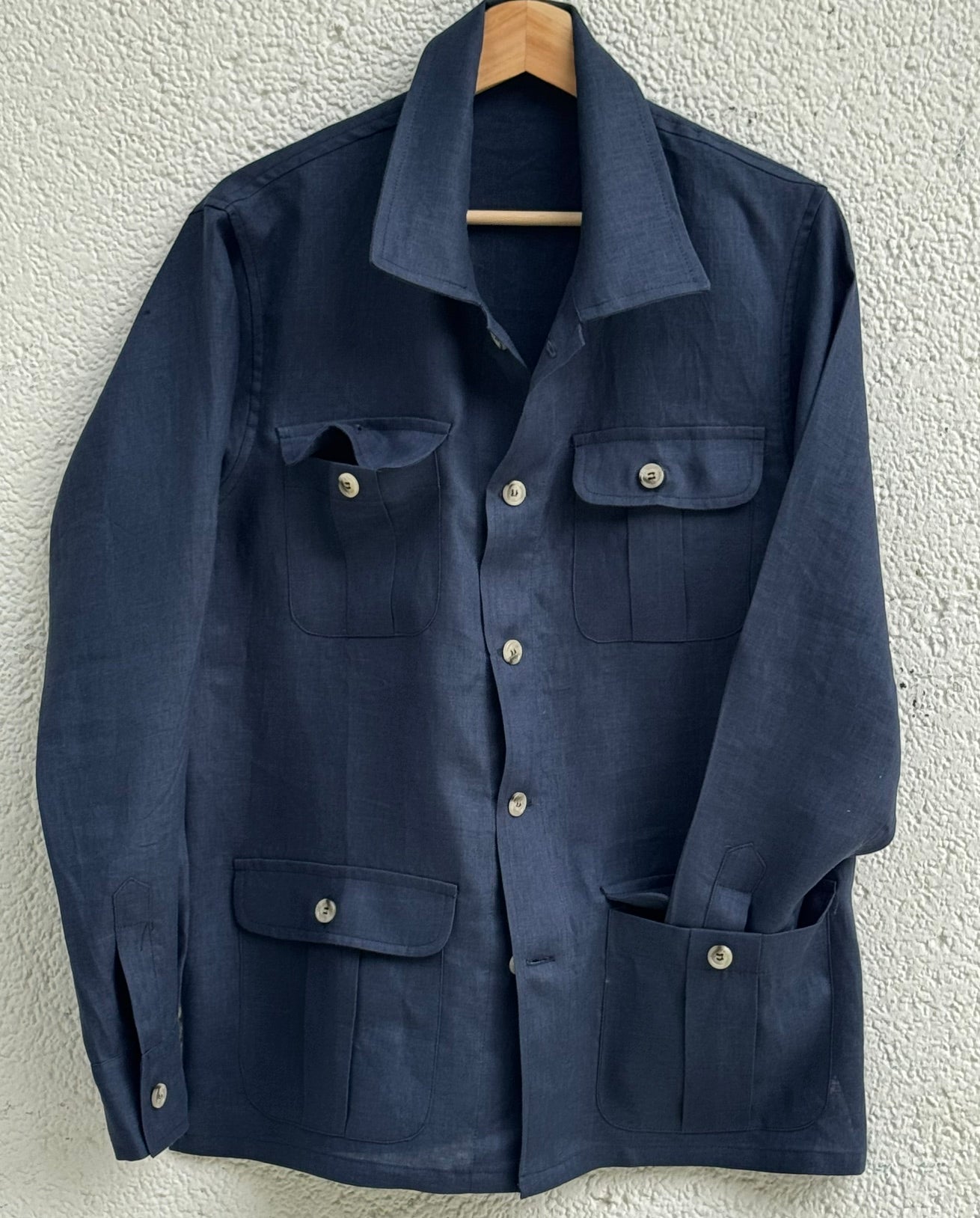 Java Linen Navy Overshirt