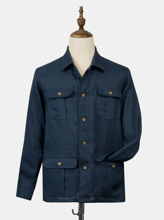Java Linen Navy Shirt
