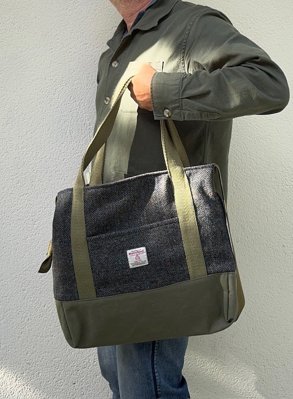 HE Ocean Harris Tweed Bag