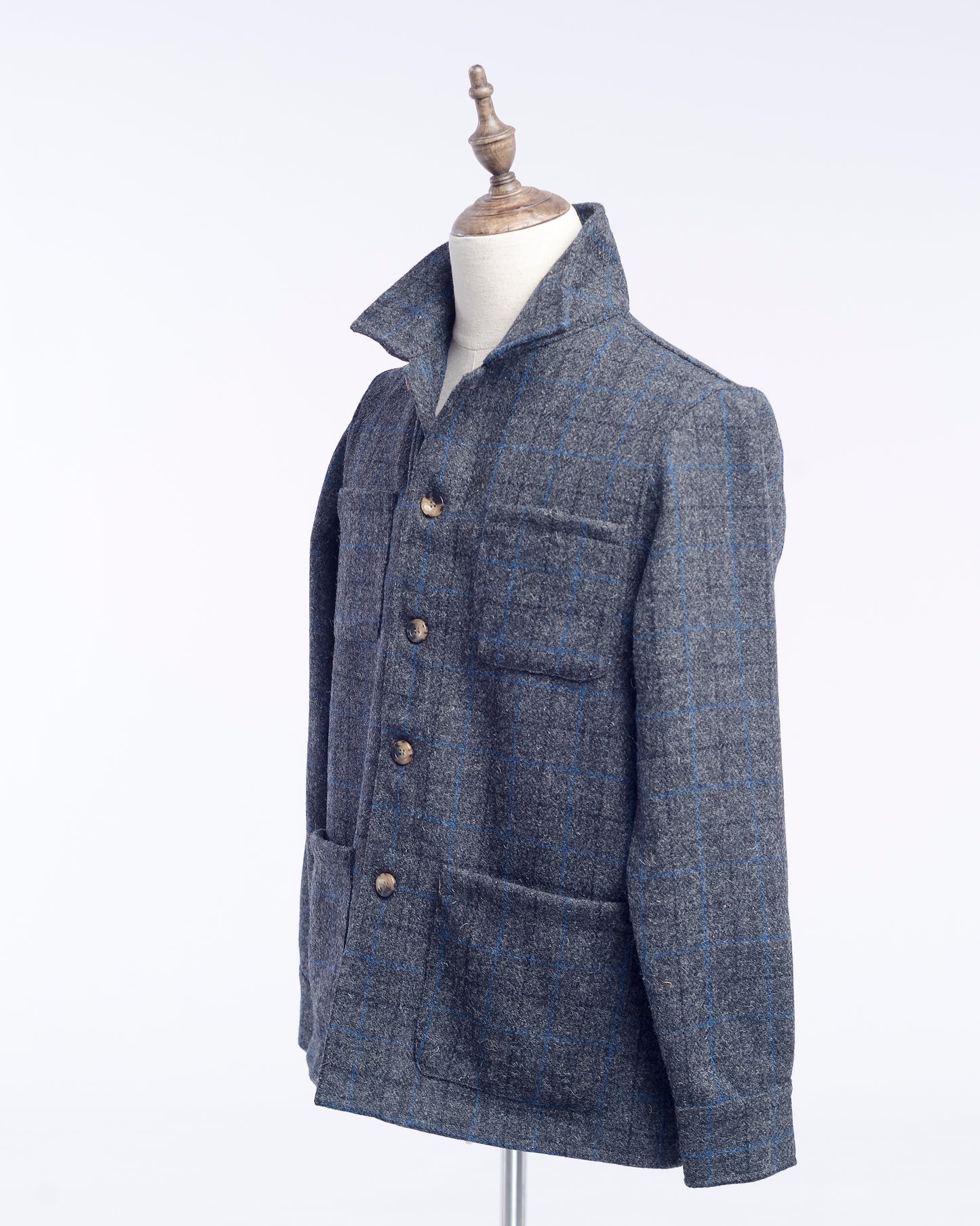 Worker  Harris Tweed Tartan Grey